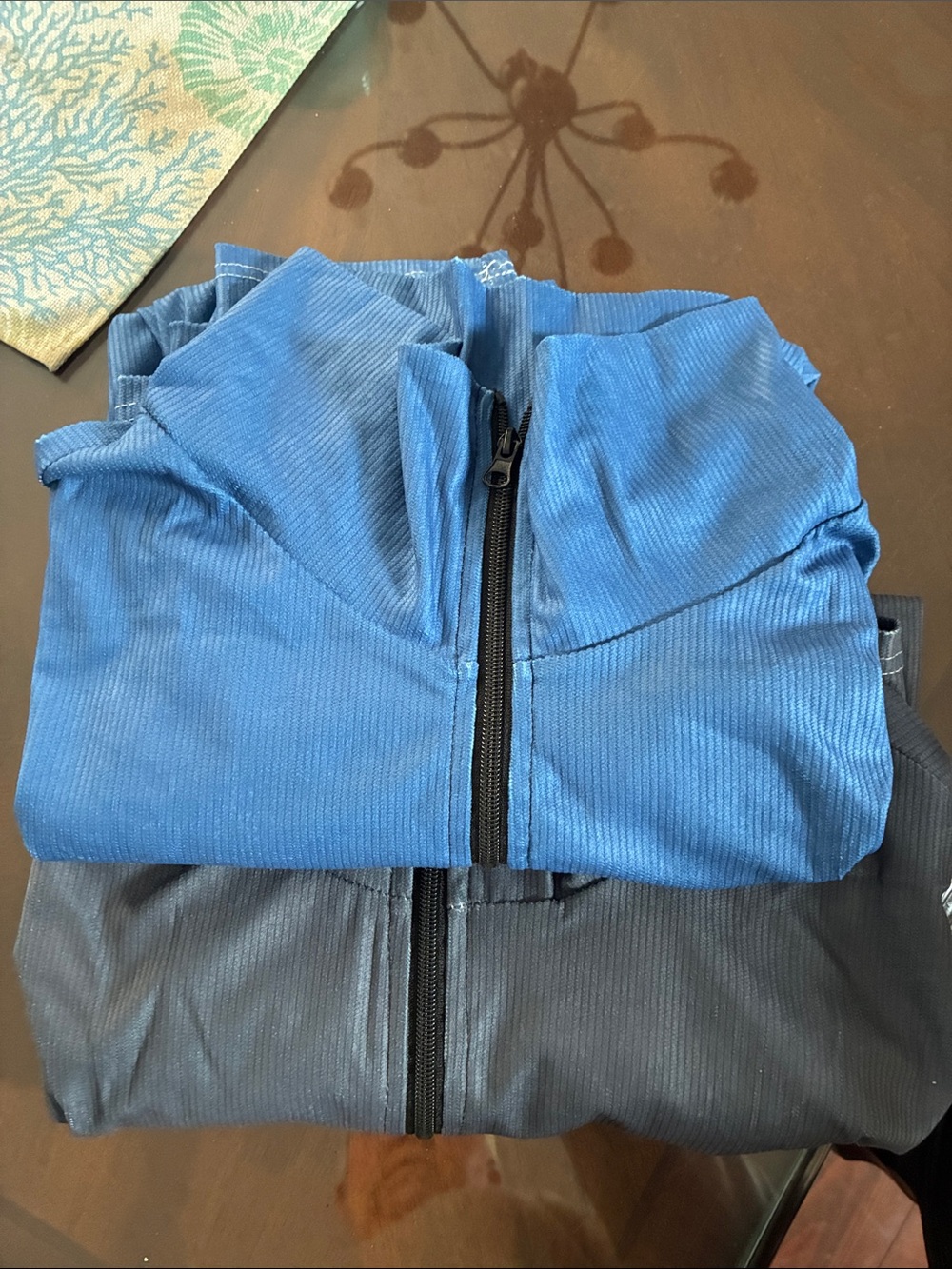 Blue and Charcoal Zip-Up shirt 2 pack never worn XL